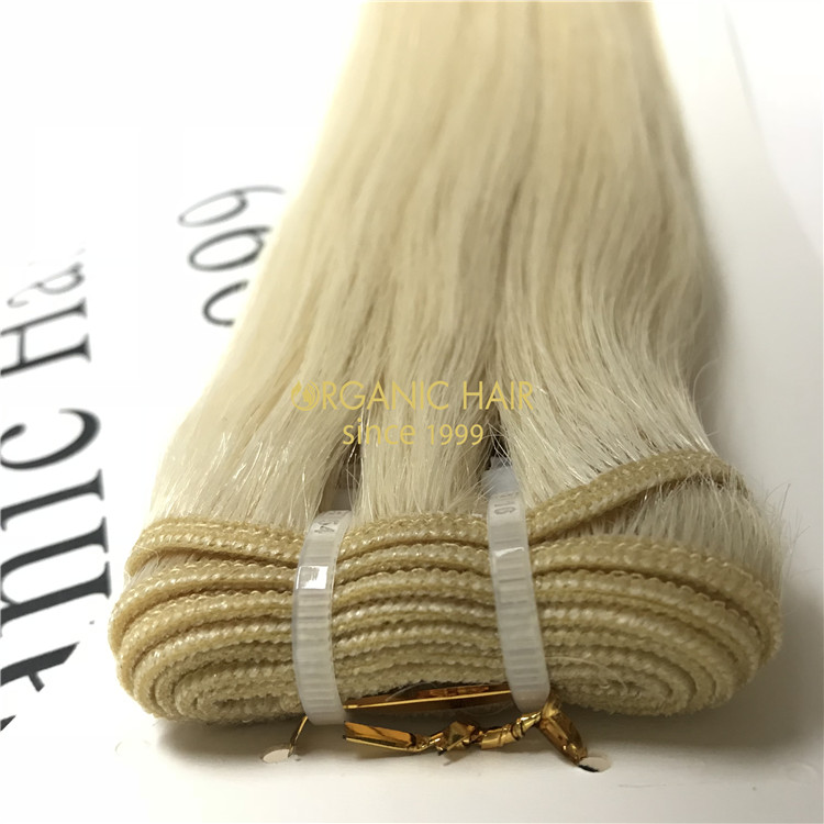 Human remy hair weft extensions wholesale #101 color X68